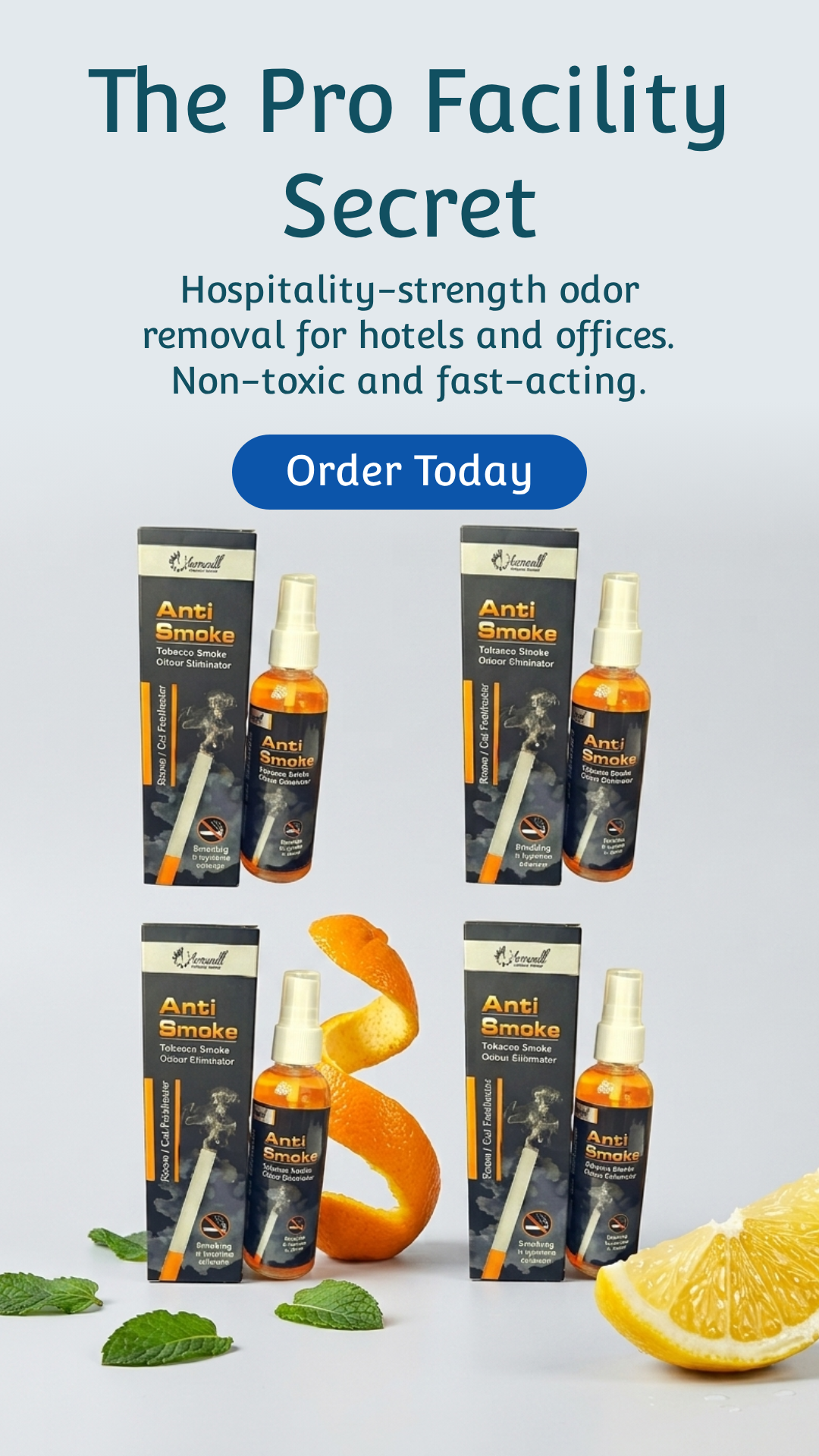 Anti Smoke Anti Tobacco Smoke Odour Eliminator 100ml. X 4 (Pack of 4)