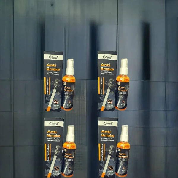 Anti Smoke Anti Tobacco Smoke Odour Eliminator 100ml. X 4 (Pack of 4)