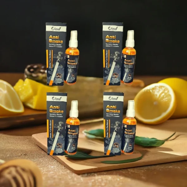 Anti Smoke Anti Tobacco Smoke Odour Eliminator 100ml. X 4 (Pack of 4)